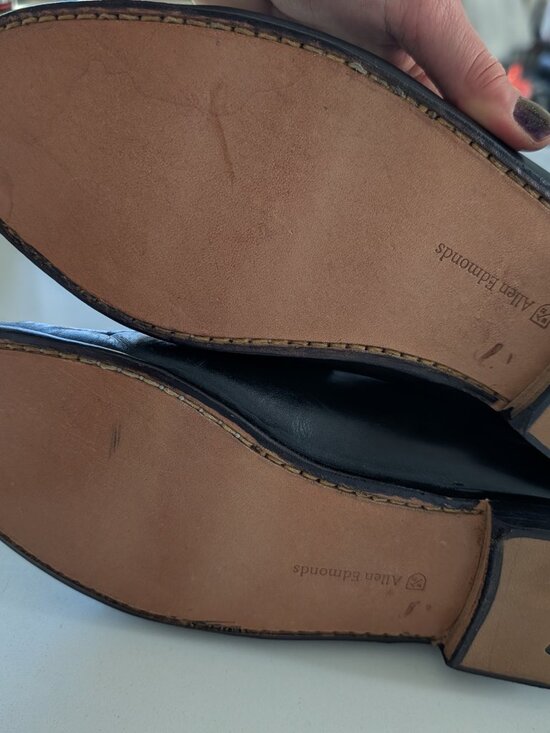 Allen Edmonds Verona Bit Leather Dress Loafers Black 10 wide new soles! main image 5